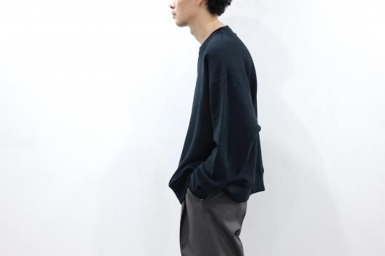 INTERIM | HYPER BIG V-GAZETTE LOOP WHEEL SWEAT SHIRT(BLACK