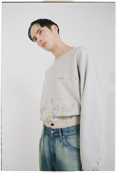 ANCELLM | アンセルム MIX COLOR WIDE DENIM PANTS(INDIGO ANCELLM | アンセルム MIX COLOR WIDE DENIM PANTS(INDIGO
