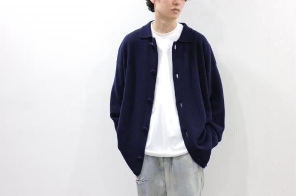 Blanc YM ネイビー パイルメルトンジャケット Blanc YM ネイビー パイルメルトンジャケット