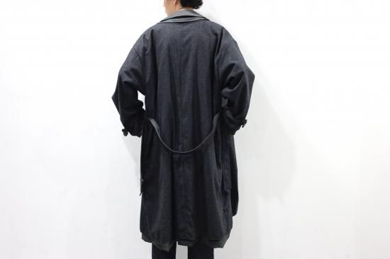 YOKE | REVERSIBLE TRENCH COAT (CHARCOAL) | リバーシブル YOKE | REVERSIBLE TRENCH COAT (CHARCOAL) | リバーシブル