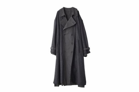 YOKE | REVERSIBLE TRENCH COAT (CHARCOAL) | リバーシブル YOKE | REVERSIBLE TRENCH COAT (CHARCOAL) | リバーシブル
