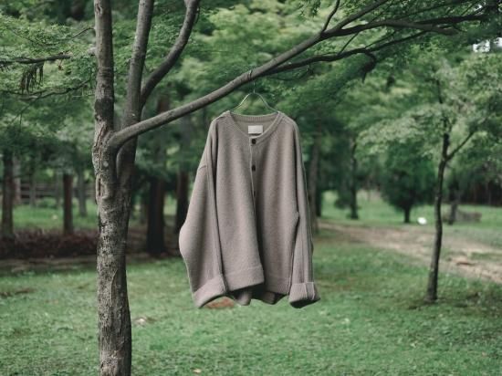 YOKE | 7G ALPACA WOOL RIB CREW NECK CARDIGAN(BEIGE) | 7Gアルパカ ...