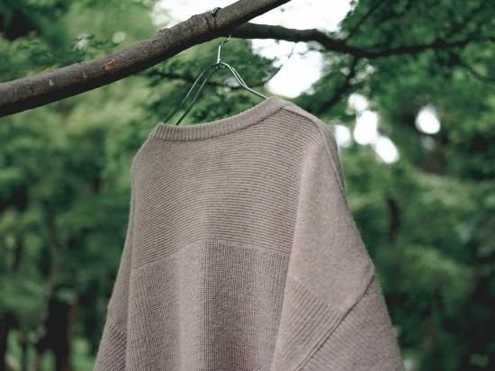 YOKE | 7G ALPACA WOOL RIB CREW NECK CARDIGAN(BEIGE) | 7Gアルパカ ...