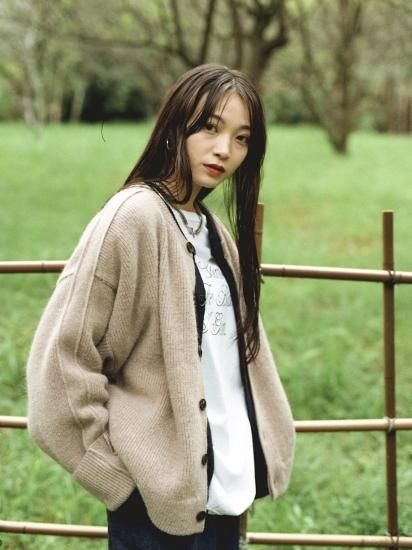 YOKE | 7G ALPACA WOOL RIB CREW NECK CARDIGAN(BEIGE) | 7Gアルパカ ...