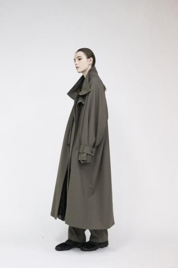 VOAAOV | ヴォアーブ OVERSIZED STANDCOLLAR COAT(BROWN