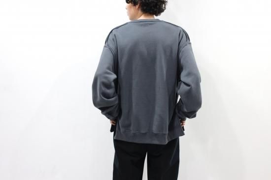 YOKE | OVERSIZED PIPING SWEAT SHIRT(CARBON BLACK) | パイピング