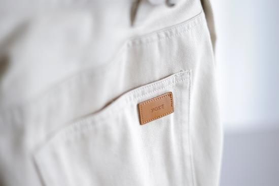 YOKE | 5P STRAGHT GURKHA DENIM TROUSERS(FOG WHITE) | 5P YOKE | 5P STRAGHT GURKHA DENIM TROUSERS(FOG WHITE) | 5P