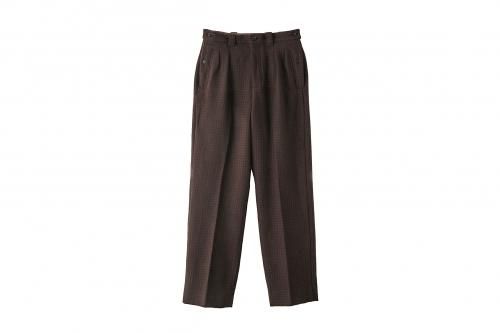 <img class='new_mark_img1' src='https://img.shop-pro.jp/img/new/icons47.gif' style='border:none;display:inline;margin:0px;padding:0px;width:auto;' />YOKE / 2TUCK GURKHA WIDE TROUSERS(BROWN)