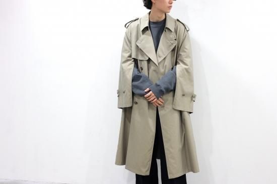 stein | シュタイン OVERSIZED OVERLAPED TRENCH COAT(BEIGE