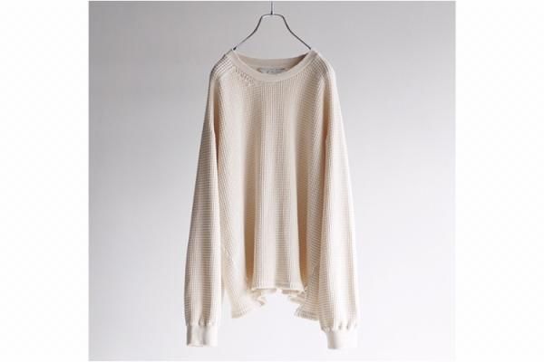 ANCELLM | アンセルム DAMAGE HEAVY WAFFLE OVERSIZED LS T ANCELLM | アンセルム DAMAGE HEAVY WAFFLE OVERSIZED LS T