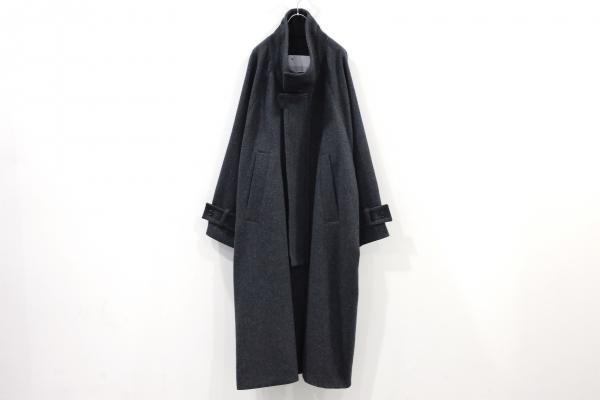 VOAAOV | ヴォアーブ WOOL OVERSIZE STANDCOLLAR COAT(CHARCOAL VOAAOV | ヴォアーブ WOOL OVERSIZE STANDCOLLAR COAT(CHARCOAL