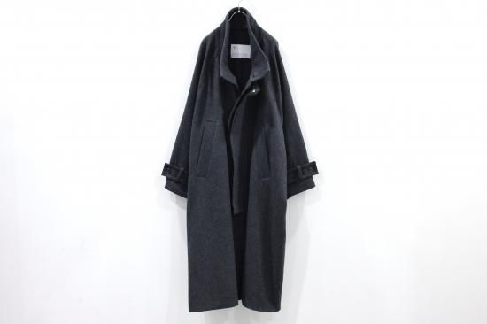 VOAAOV | ヴォアーブ WOOL OVERSIZE STANDCOLLAR COAT(CHARCOAL VOAAOV | ヴォアーブ WOOL OVERSIZE STANDCOLLAR COAT(CHARCOAL