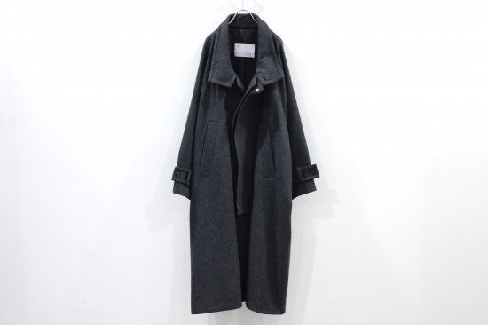 値下げvoaaov / TWEED STANDCOLLAR COAT コート - ステンカラーコート