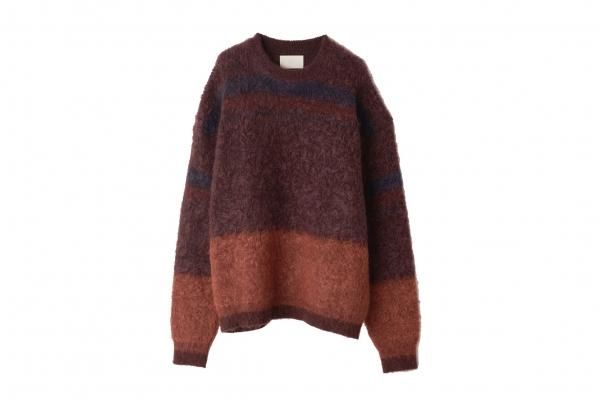 YOKE | ROTHKO BORDER CREW NECK(ORANGE) | ロスコボーダークルー