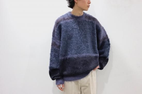 YOKE 21AW ROTHKO BORDER CREW NECK-