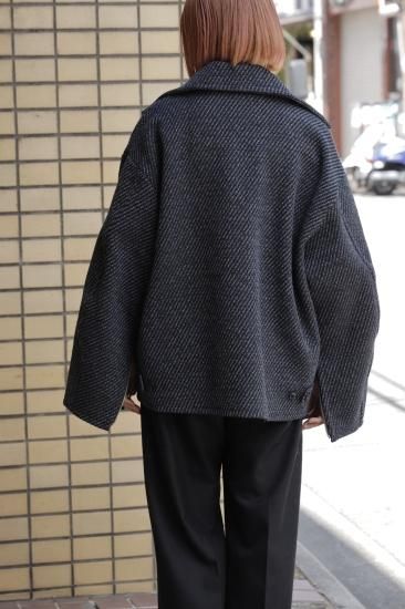 YOKE | FRONT ZIP STAND COLLAR BLOUSON(NAVY) | フロントジップ YOKE | FRONT ZIP STAND COLLAR BLOUSON(NAVY) | フロントジップ
