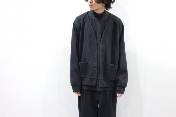 stein | シュタイン GRADATION PLEATS CARDIGAN(DARK CHARCOAL 