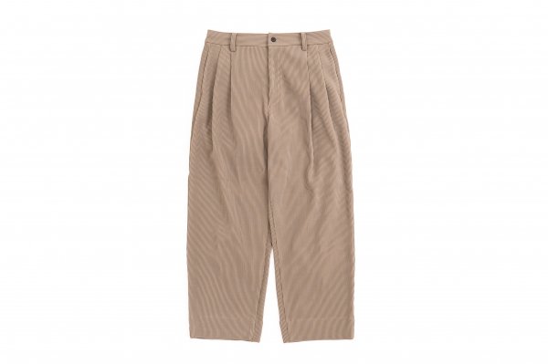 stein | シュタイン GRADATION PLEATS TWO TUCK TROUSERS(DARK BEIGE