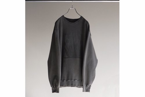 <img class='new_mark_img1' src='https://img.shop-pro.jp/img/new/icons2.gif' style='border:none;display:inline;margin:0px;padding:0px;width:auto;' />ANCELLM / DYED DAMEGE FLOWER PT SWEAT SHIRT(BLACK)