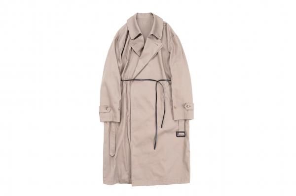 stein | シュタイン OVERSIZED DOUBLE LAPELED TIELOCKEN COAT(D.BEIGE