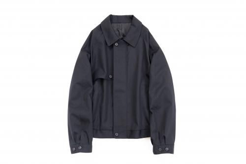 <img class='new_mark_img1' src='https://img.shop-pro.jp/img/new/icons47.gif' style='border:none;display:inline;margin:0px;padding:0px;width:auto;' />stein / OVERSIZED HARRINGTON ZIP JACKET(BLACK)