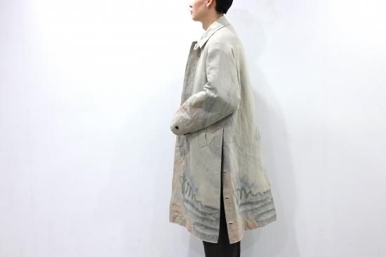 YOKE | JACQUARD BAL COLLAR COAT(BEIGE) | ジャガードバル YOKE | JACQUARD BAL COLLAR COAT(BEIGE) | ジャガードバル