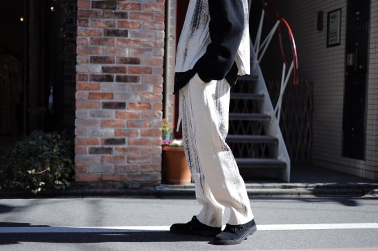 YOKE | PRINTED COTTON KNIT LOUNGE PANTS(ECRU) | プリントニット 