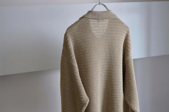 Blanc YM / Skipper Knit Shirt(BEIGE)通販サイト - 京都取扱い