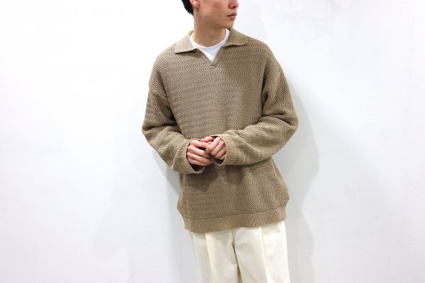 Blanc YM / Skipper Knit Shirt(BROWN)通販サイト - 京都取扱い店舗 