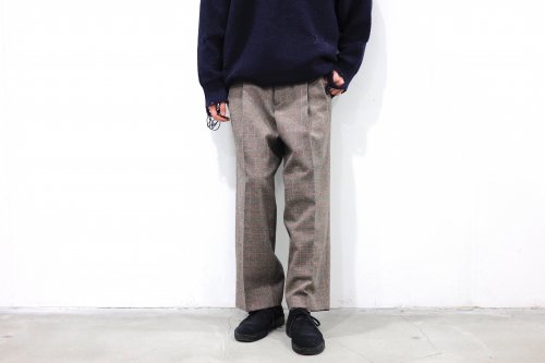 <img class='new_mark_img1' src='https://img.shop-pro.jp/img/new/icons2.gif' style='border:none;display:inline;margin:0px;padding:0px;width:auto;' />stein / WIDE STRAIGHT TROUSERS(GLEN CHECK) 