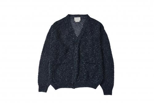 <img class='new_mark_img1' src='https://img.shop-pro.jp/img/new/icons47.gif' style='border:none;display:inline;margin:0px;padding:0px;width:auto;' />YOKE / MESHED KNIT CARDIGAN(OCEAN NAVY)