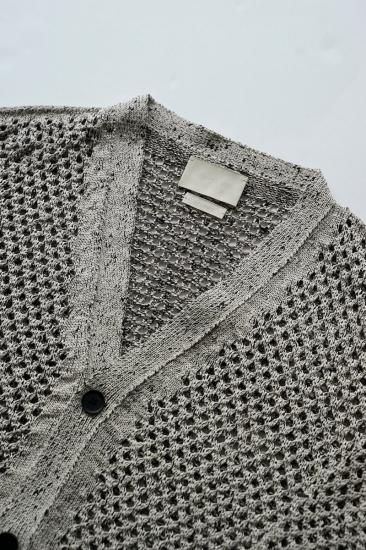 YOKE | MESHED KNIT CARDIGAN(FOG WHITE) | メッシュニット YOKE | MESHED KNIT CARDIGAN(FOG WHITE) | メッシュニット