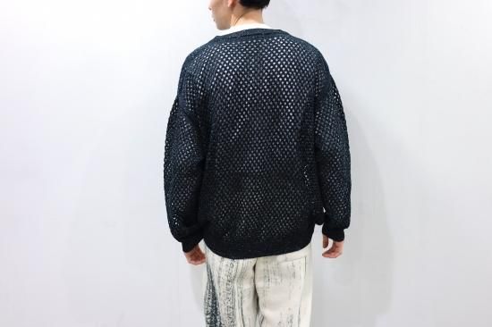 YOKE | MESHED KNIT CREWNECK(OCEAN NAVY) | メッシュニットクルー