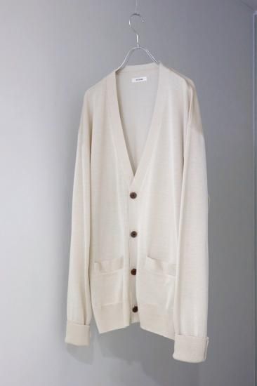 INTERIM | SILK 100% CARDIGAN(LIGHT BEIGE) | シルク100