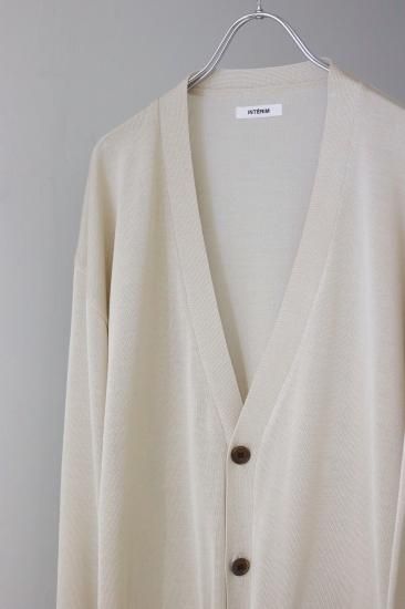 INTERIM | SILK 100% CARDIGAN(LIGHT BEIGE) | シルク100 INTERIM | SILK 100% CARDIGAN(LIGHT BEIGE) | シルク100