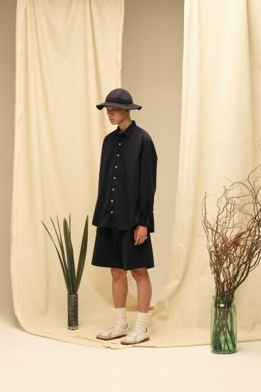 KANEMASA | カネマサ Typewriter Knit techno shorts (BLACK