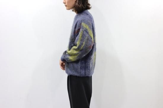 YOKE STILL JACQUARD CREWNECK サイズ2 YOKE | STILL JACQUARD CREWNECK(DUSTY BLUE) | スティルジャガード