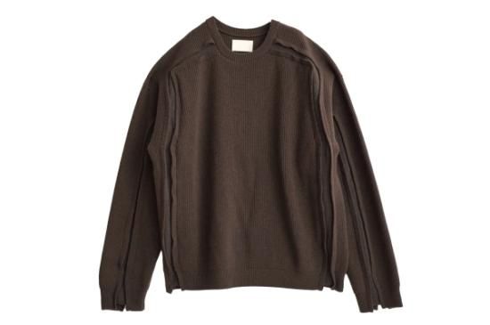 YOKE | BROKEN CREWNECK SWEATER(BROWN) | ブロークンクルー YOKE | BROKEN CREWNECK SWEATER(BROWN) | ブロークンクルー