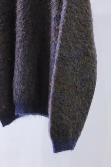 YOKE | 4COLOR MIX JACQUARD MOHAIR CREWNECK(BLUE) | 4カラー YOKE | 4COLOR MIX JACQUARD MOHAIR CREWNECK(BLUE) | 4カラー