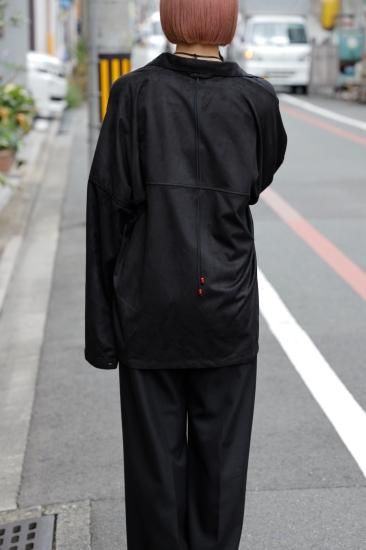 ANCELLM | アンセルム VEGAN LEATHER SKIPPER SHIRT(BLACK ANCELLM | アンセルム VEGAN LEATHER SKIPPER SHIRT(BLACK