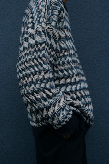 EXCLUSIVE] Blanc YM / Reversible Knit(BLUE) / 別注リバーシブル 