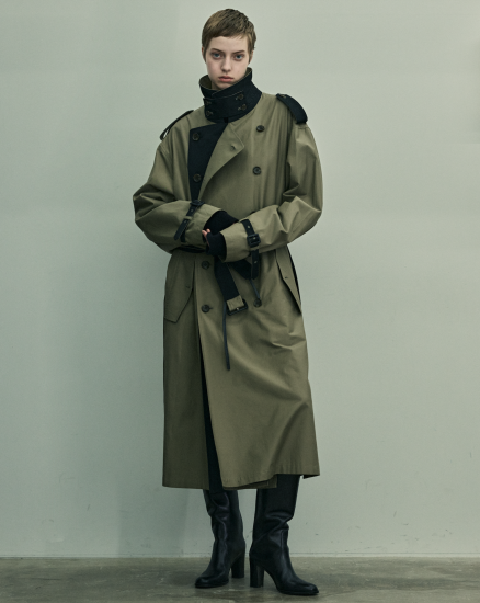 stein | シュタイン OVERSIZED DOUBLE LAPELED TRENCH COAT(BEIGE x ...