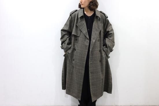 stein | シュタイン OVERSIZED TRENCH COAT(GLEN CHECK) / オーバー