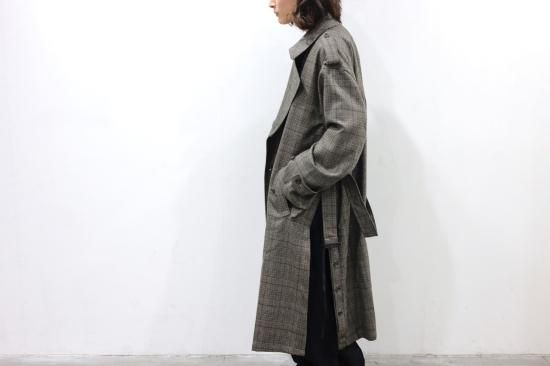 stein   シュタイン OVERSIZED TRENCH COATGLEN CHECK / オーバー