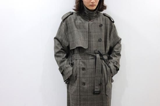 stein | シュタイン OVERSIZED TRENCH COAT(GLEN CHECK) / オーバー