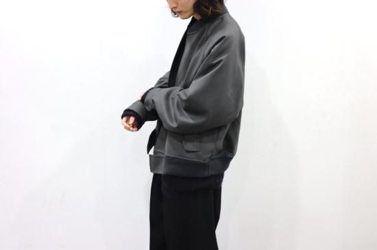 stein | シュタイン OVERSIZED MELTON STUDIUM JACKET(DARK GREY stein | シュタイン OVERSIZED MELTON STUDIUM JACKET(DARK GREY