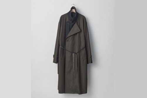<img class='new_mark_img1' src='https://img.shop-pro.jp/img/new/icons2.gif' style='border:none;display:inline;margin:0px;padding:0px;width:auto;' />stein / DOUBLE LAPELED DOUBLE BREASTED COAT(MILITARY KHAKI x BLACK)
