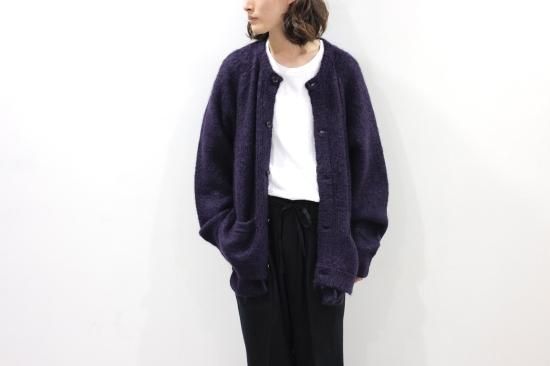stein | シュタイン KID MOHAIR CARDIGAN(DARK PURPLE stein | シュタイン KID MOHAIR CARDIGAN(DARK PURPLE