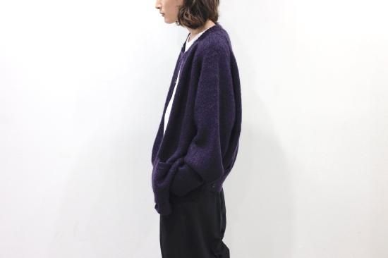 stein | シュタイン KID MOHAIR CARDIGAN(DARK PURPLE stein | シュタイン KID MOHAIR CARDIGAN(DARK PURPLE