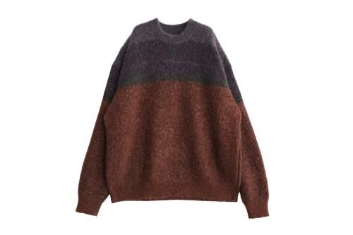 <img class='new_mark_img1' src='https://img.shop-pro.jp/img/new/icons47.gif' style='border:none;display:inline;margin:0px;padding:0px;width:auto;' />YOKE / STILL BORDER CREWNECK(BROWN RED)